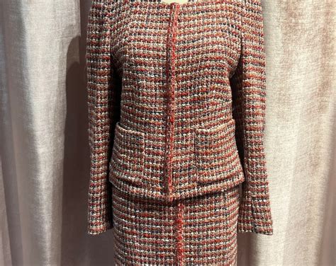 tweed pourpre chanel|vintage chanel tweed suit.